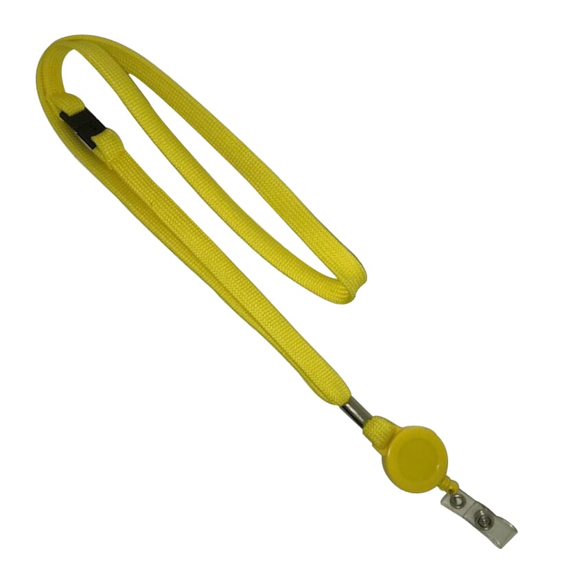 Yellow Tubular Lanyard & Reel