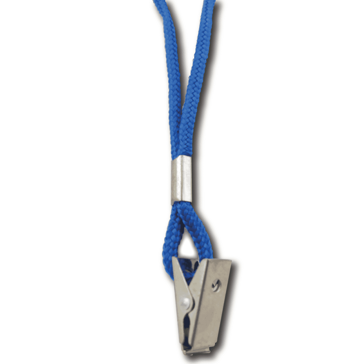 Blue Lanyard with Alligator Clip (5mm round black lanyard & an alligator clip).