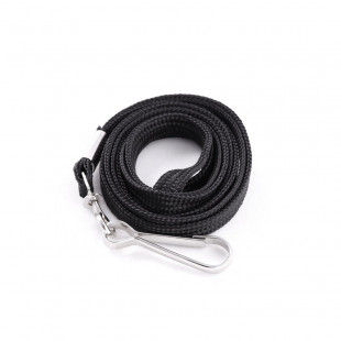 Black Economy Lanyard with Swivel Clip (8mm flat tubular black lanyard with a swivel clip).