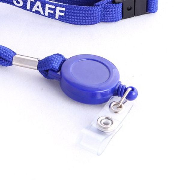 Retractable reel with strap clip