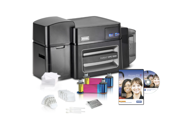 ID Supplies HID Fargo DTC1500 Dual Side ID Card Printer Value Package
